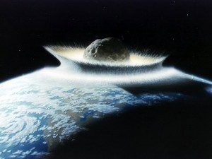 Asteroid impacts the Earth, a "planet killer."  Think you're going to move this puppy with solar electric power?