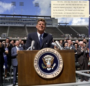 JFK at Rice University, September 1962.  A different America.
