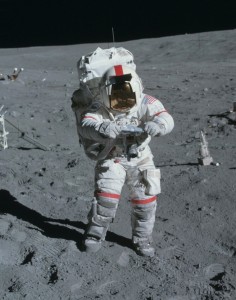 Astronaut John Young on the Moon in 1972.