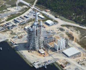 The newly completed (and now abandoned) A-3 test stand at NASA Stennis.  How symbolic?